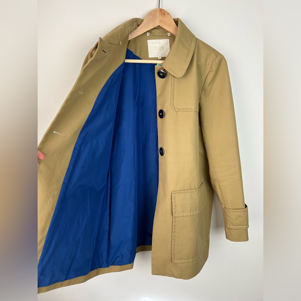 Maje Short Khaki Trench Jacket - Picture 3 of 8